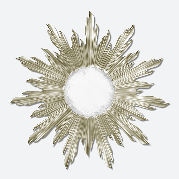 A10 494468 Sil Small Silver Sunburst Mirror A10 494468 Sil Small Silver Sunburst Mirror