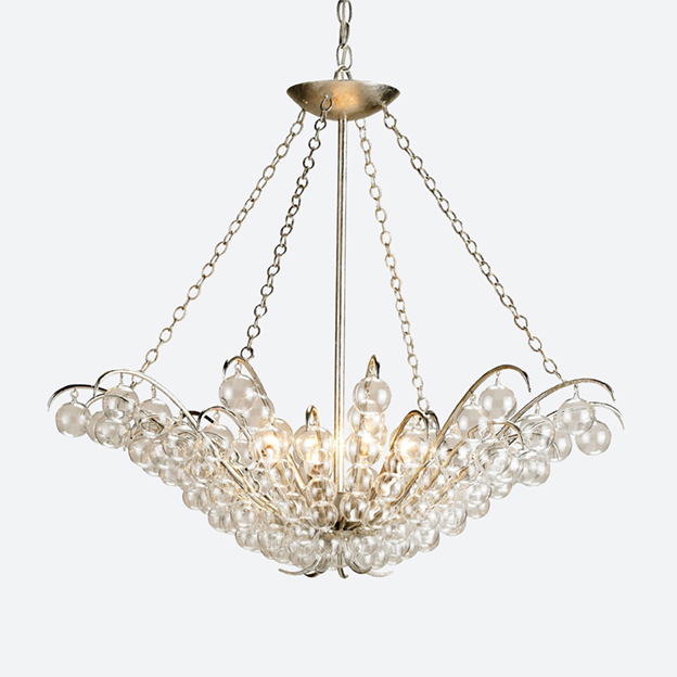 A2 9000 Quantum Chandelier In Contemporary Silver Leaf Finish